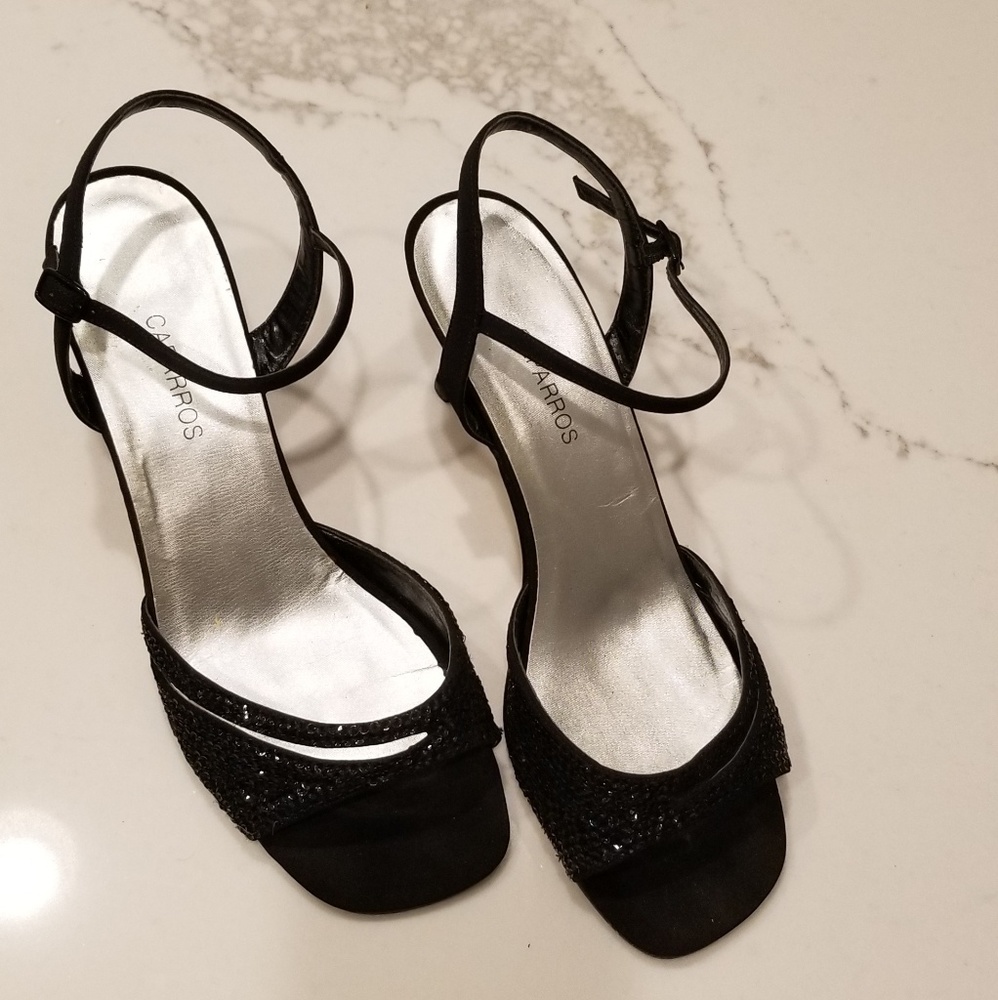 Caparro's strappy black sandals